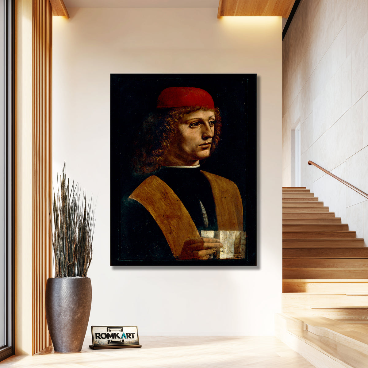 Leonardo Da Vinci Portrait Of A Musician 1485 – Reproduction