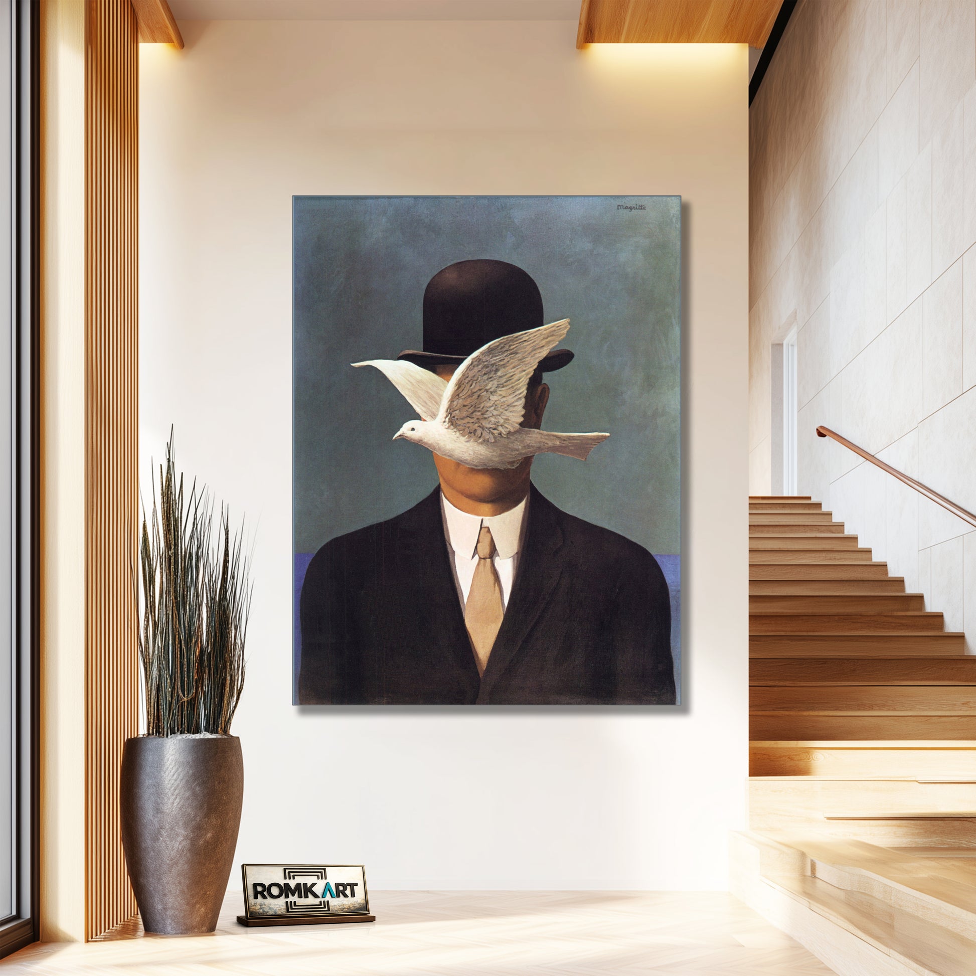 Rene Magritte Man In A Bowler Hat 1964 – Reproduction