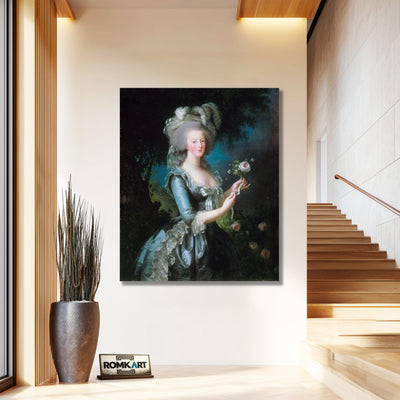 Elisabeth Vigee Le Brun Marie Antoinette With A Rose 1783 – Reproduction