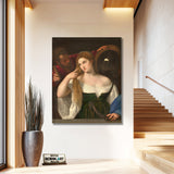 Titian The Woman In The Mirror 1515 – Reproduction