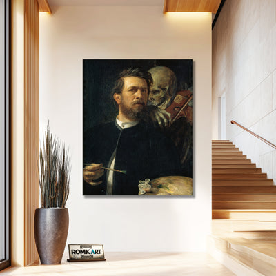 Arnold Bocklin Self-portrait With Death Playing The Fiddle 1872 – Reproduction