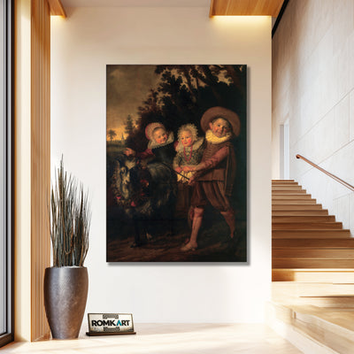 Frans Hals Three Children With A Goat-cart – Reproduction