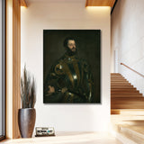 Titian Portrait Of Alfonso Davalos Marchese Del Vasto In Armor With A Page – Reproduction