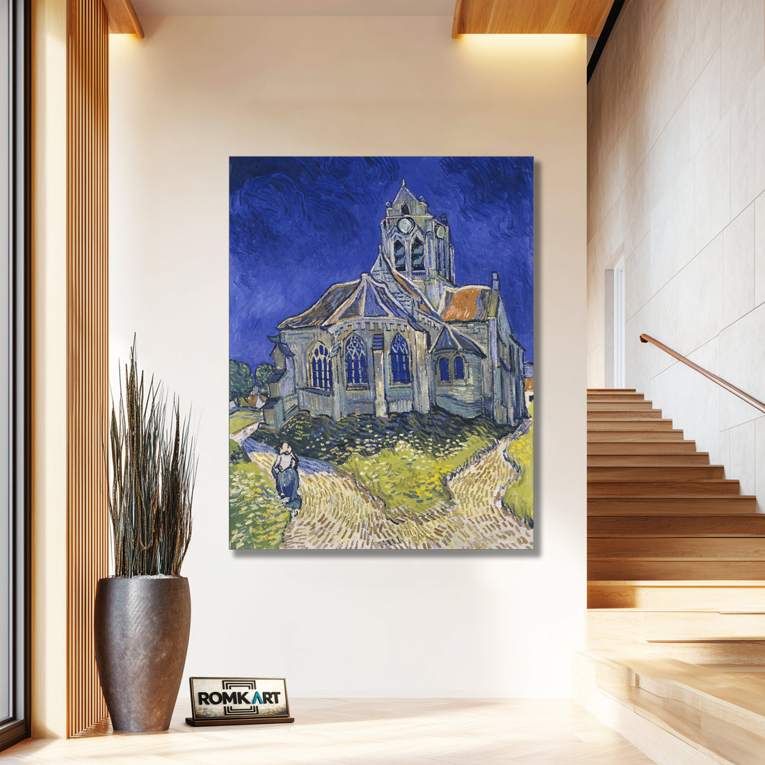 Vincent Van Gogh The Church At Auvers 1890 – Reproduction