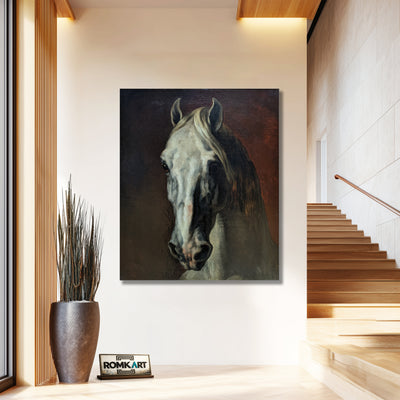 Theodore Gericault Head Of A White Horse 1815 – Reproduction