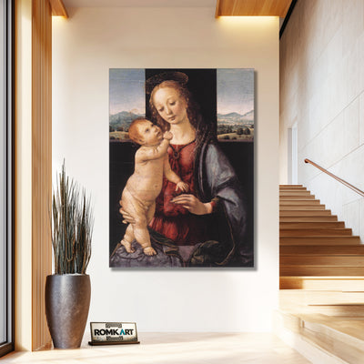 Leonardo Da Vinci Madonna And Child With A Pomegranate 1470 – Reproduction