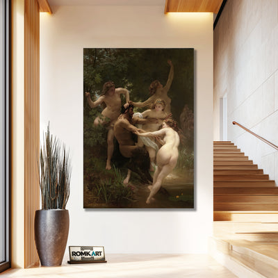 William-adolphe Bouguereau Nymphs And Satyr – Reproduction