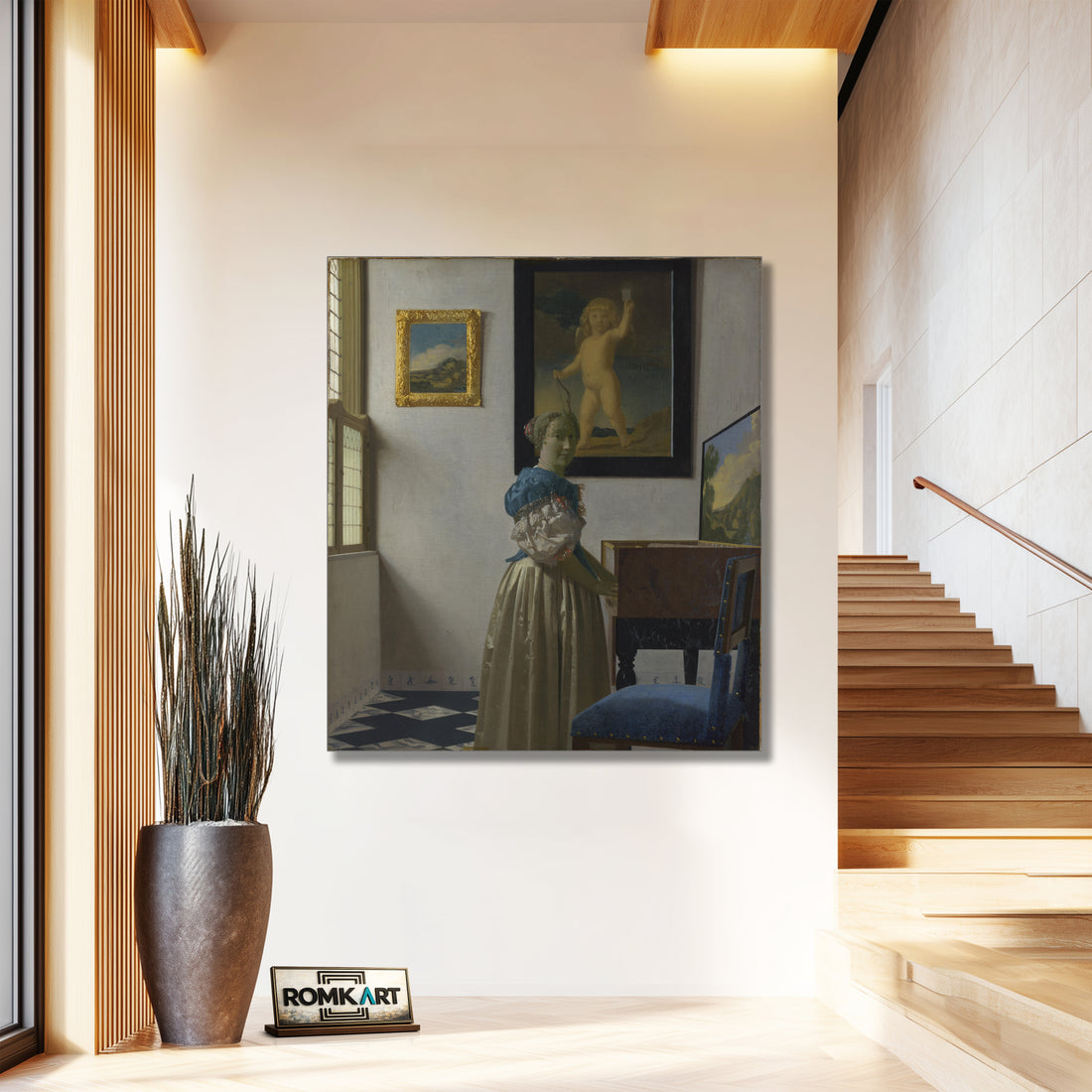 Johannes Vermeer Lady Standing At A Virginal 1670-1672 – Reproduction