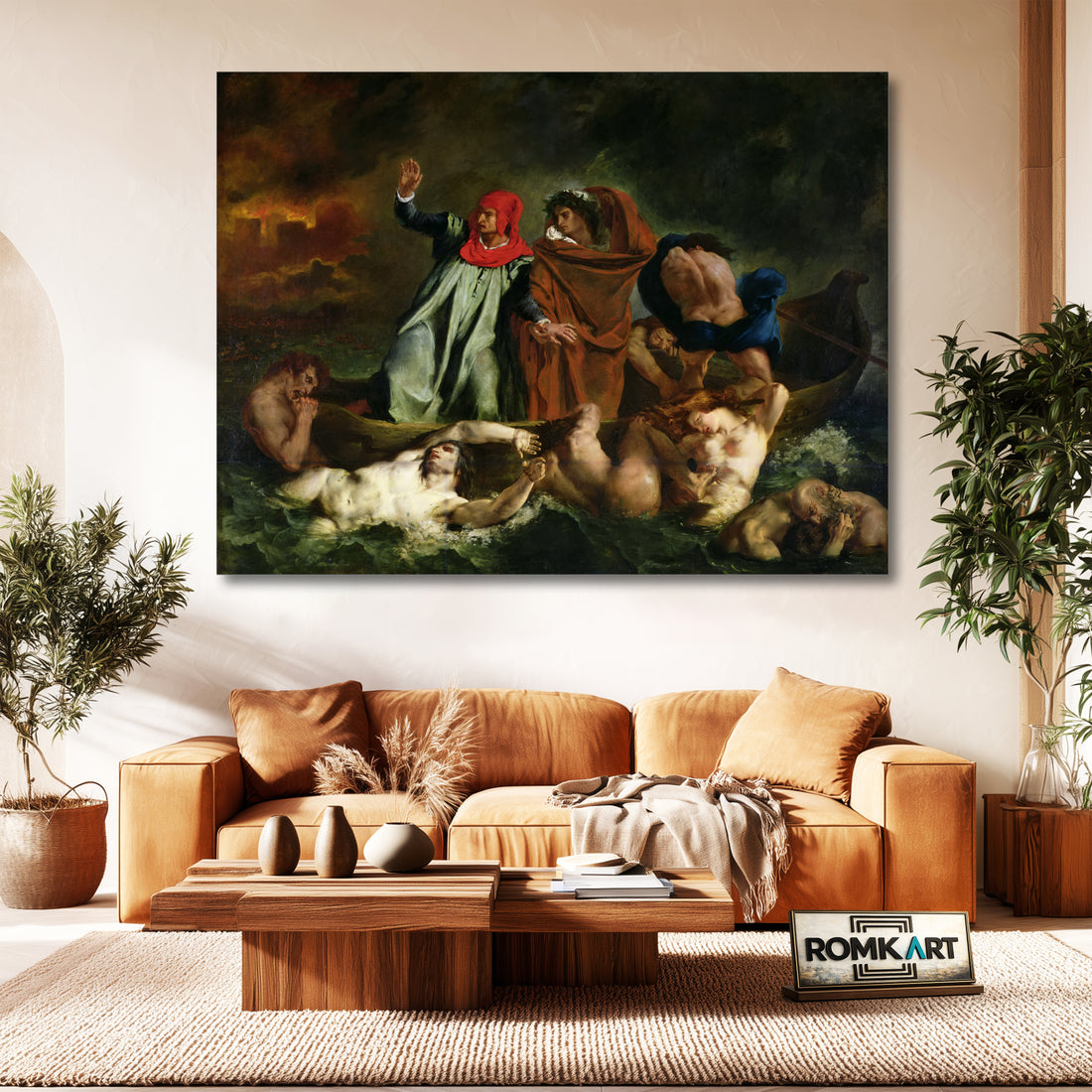 Eugene Delacroix Dante And Virgil In Hell 1822 – Reproduction