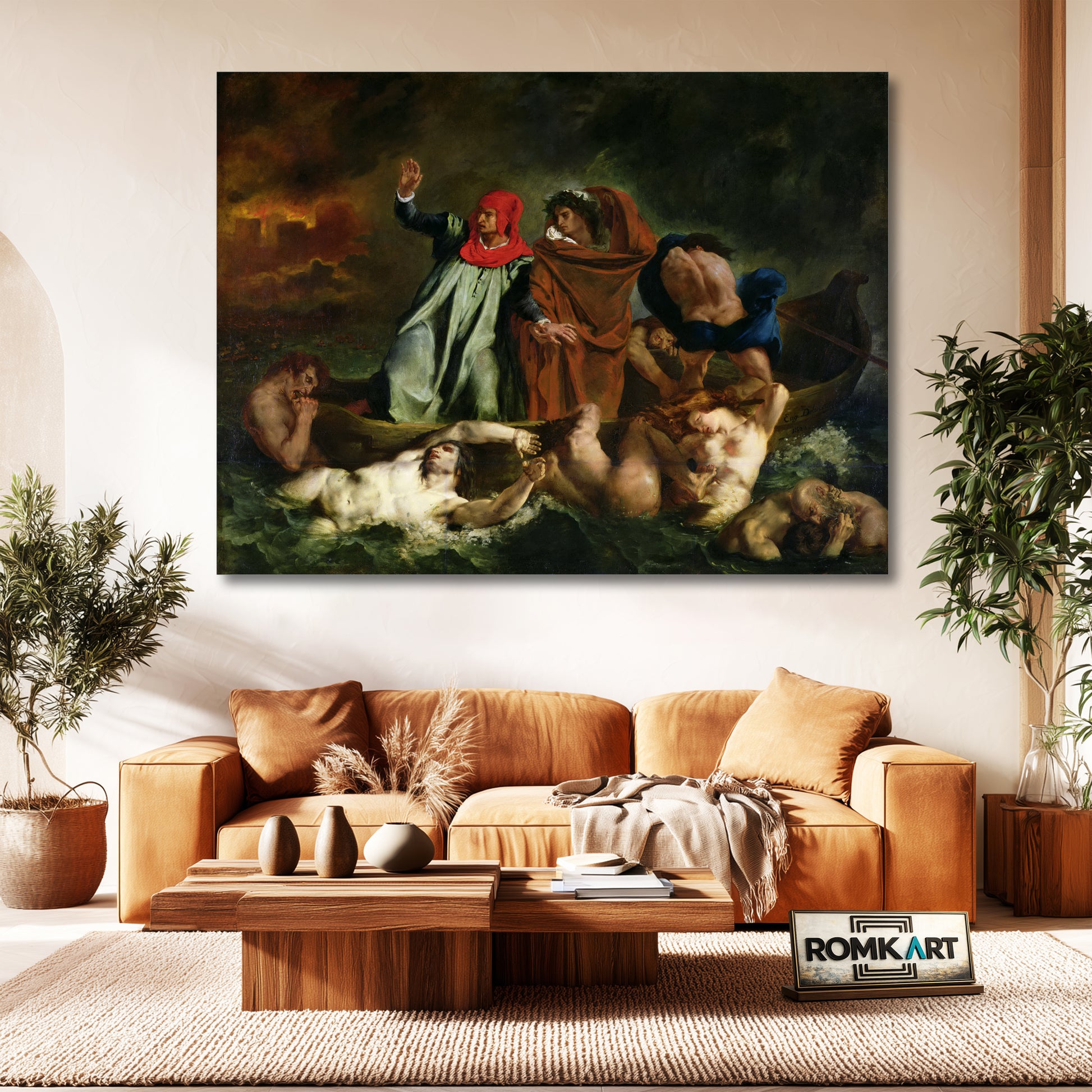 Eugene Delacroix Dante And Virgil In Hell 1822 – Reproduction