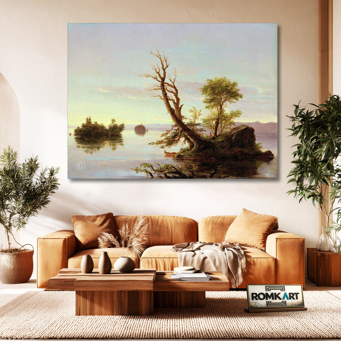 Thomas Cole American Lake Scene 1844 – Reproduction