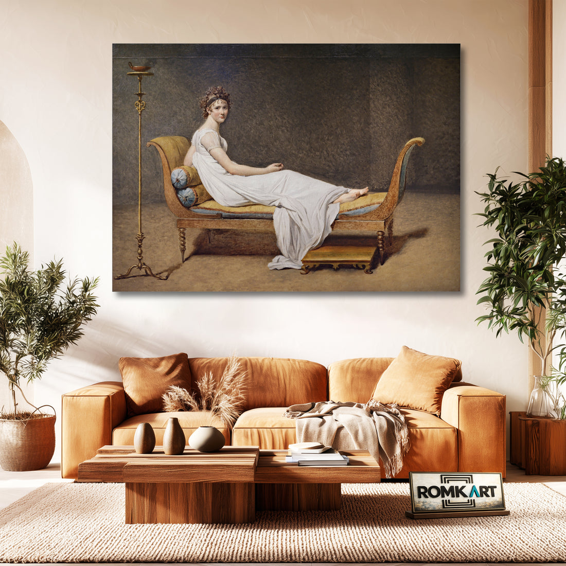 Jacques-louis David Portrait Of Madame Rcamier 1800 – Reproduction