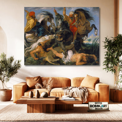 Peter Paul Rubens The Hippopotamus And Crocodile Hunt 1615 – Reproduction