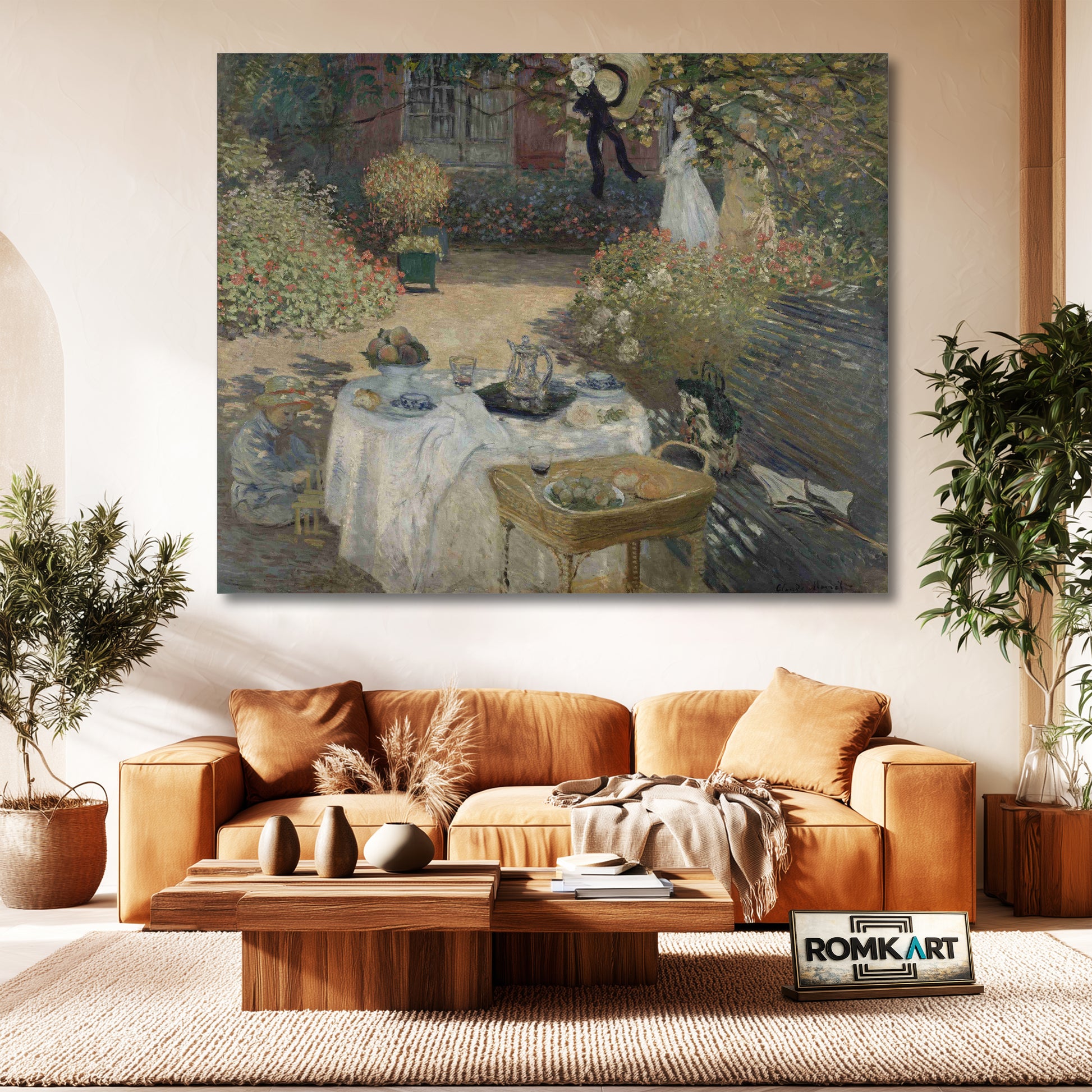 Claude Monet Luncheon In Monet's Garden At Argenteuil – Reproduction