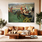 Edgar Degas The Race Track; Amateur Jockeys Near A Carriage C 1877-80 – Reproduction