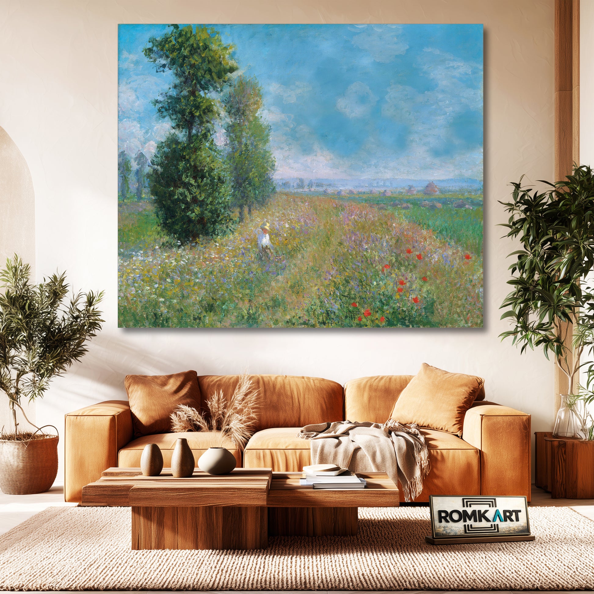 Claude Monet Meadow With Poplars 1875 – Reproduction