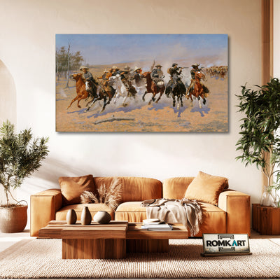 Frederic Remington A Dash For The Timber 1889 – Reproduction