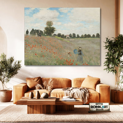 Claude Monet Poppy Field At Argenteuil – Reproduction