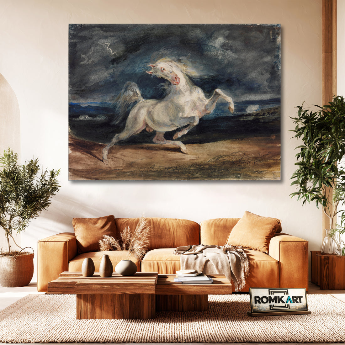 Eugene Delacroix Horse Frightened By A Thunderstorm 1824 – Reproduction