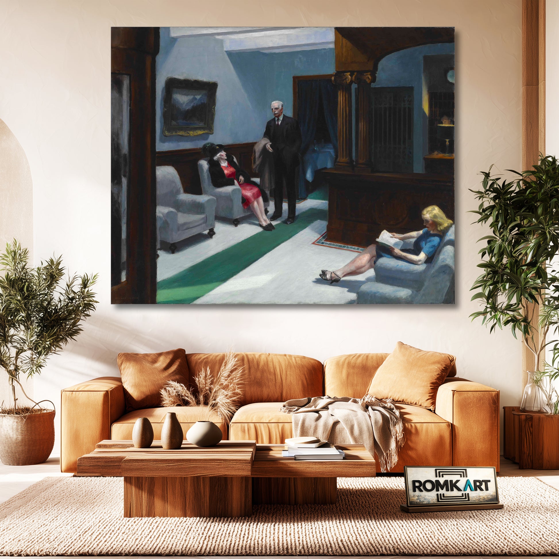 Edward Hopper Hotel Lobby 1943 – Reproduction