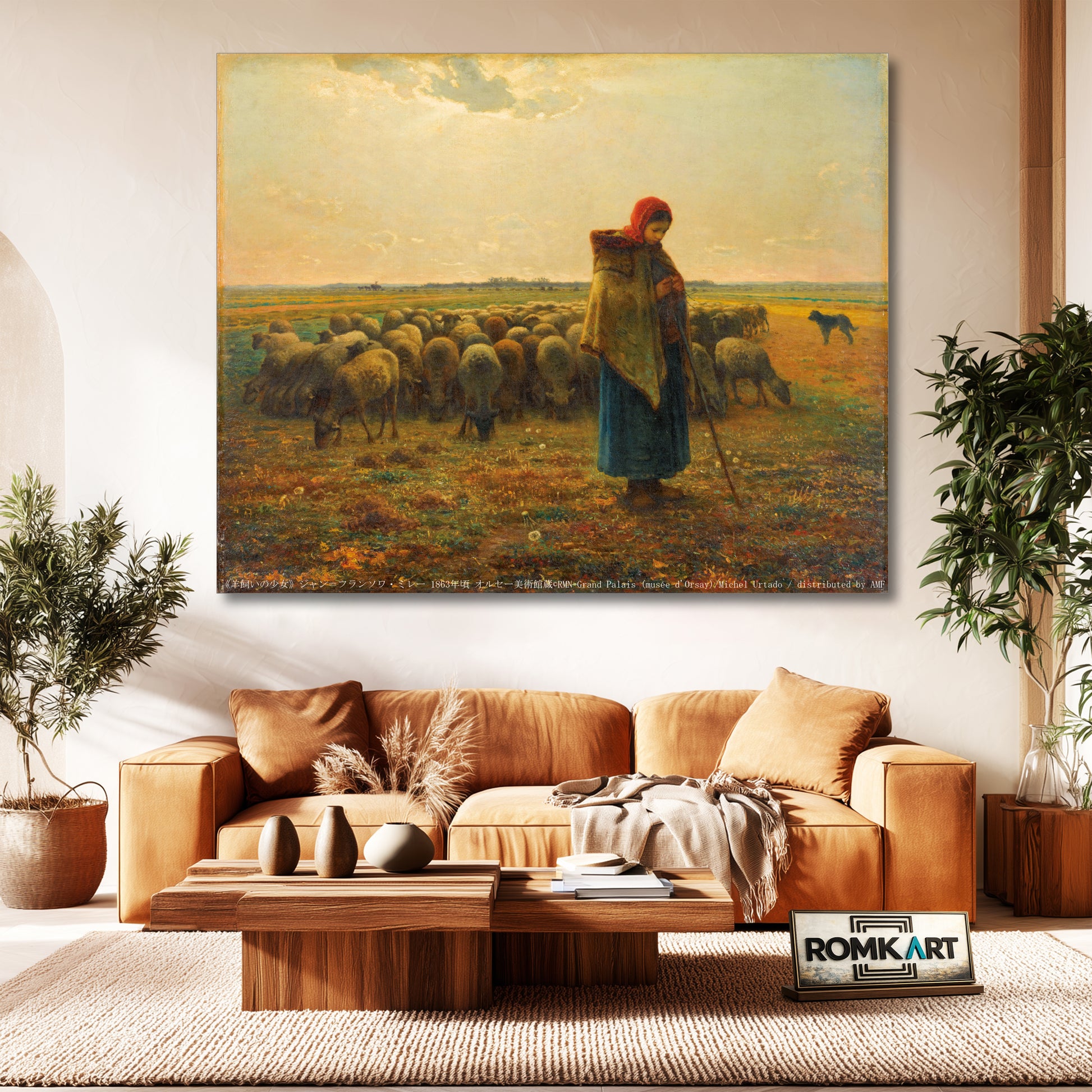 Jean-francois Millet Shepherdess With Her Flock 1864 – Reproduction