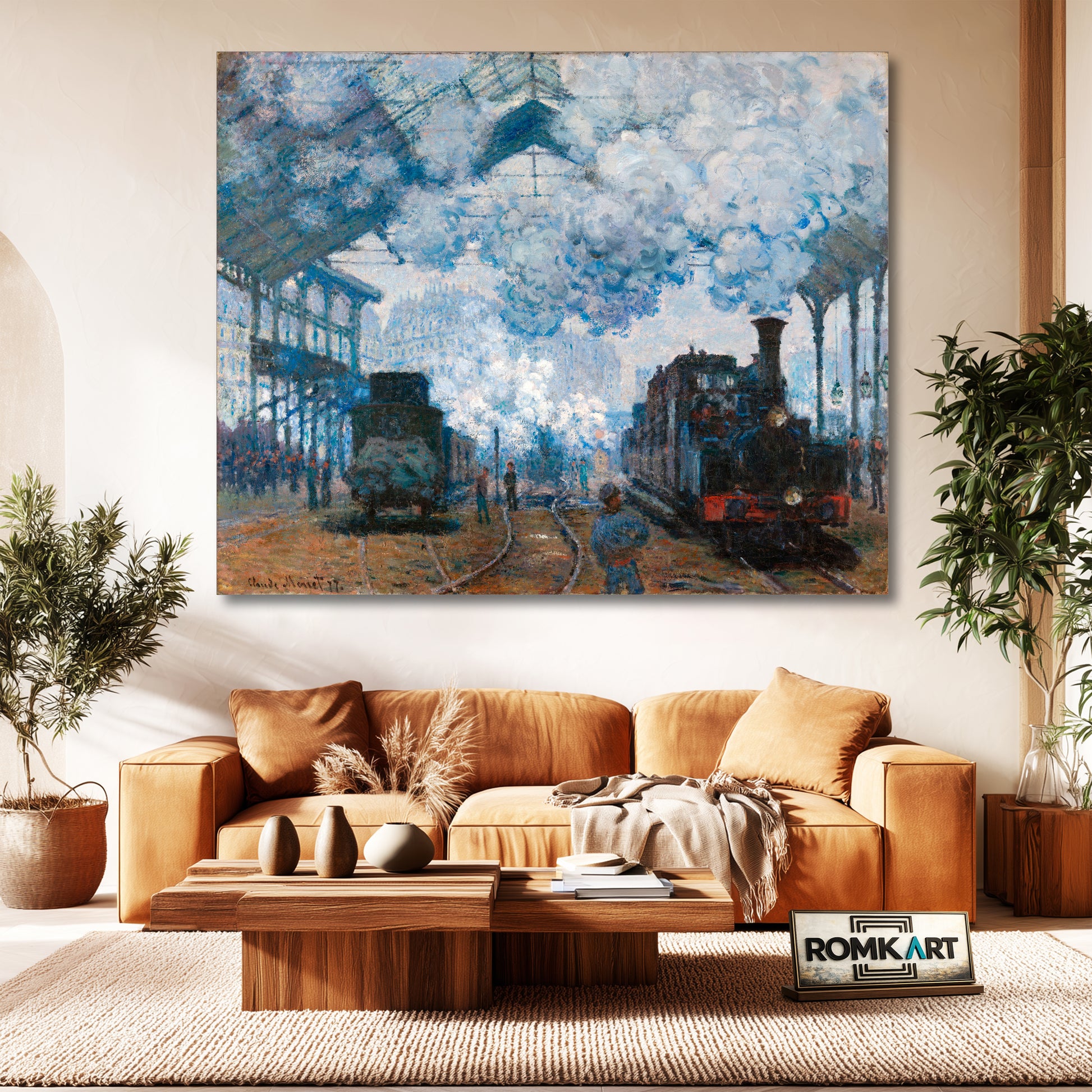 Claude Monet The Gare Saint-lazare Arrival Of A Train 1877 – Reproduction