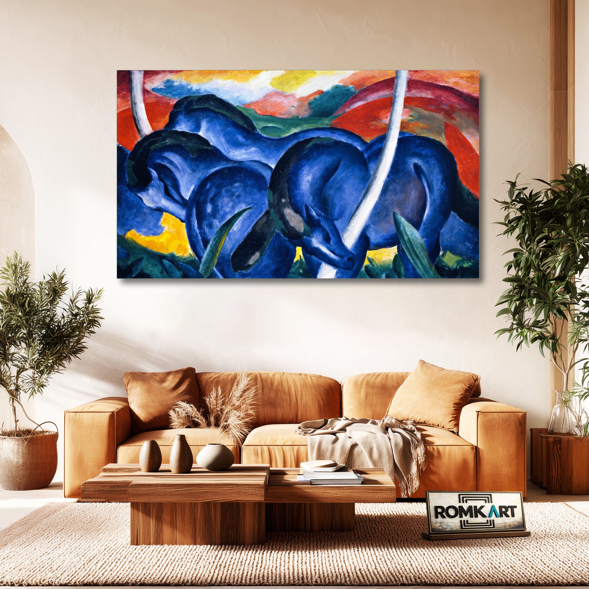 Franz Marc The Large Blue Horses 1911 – Reproduction