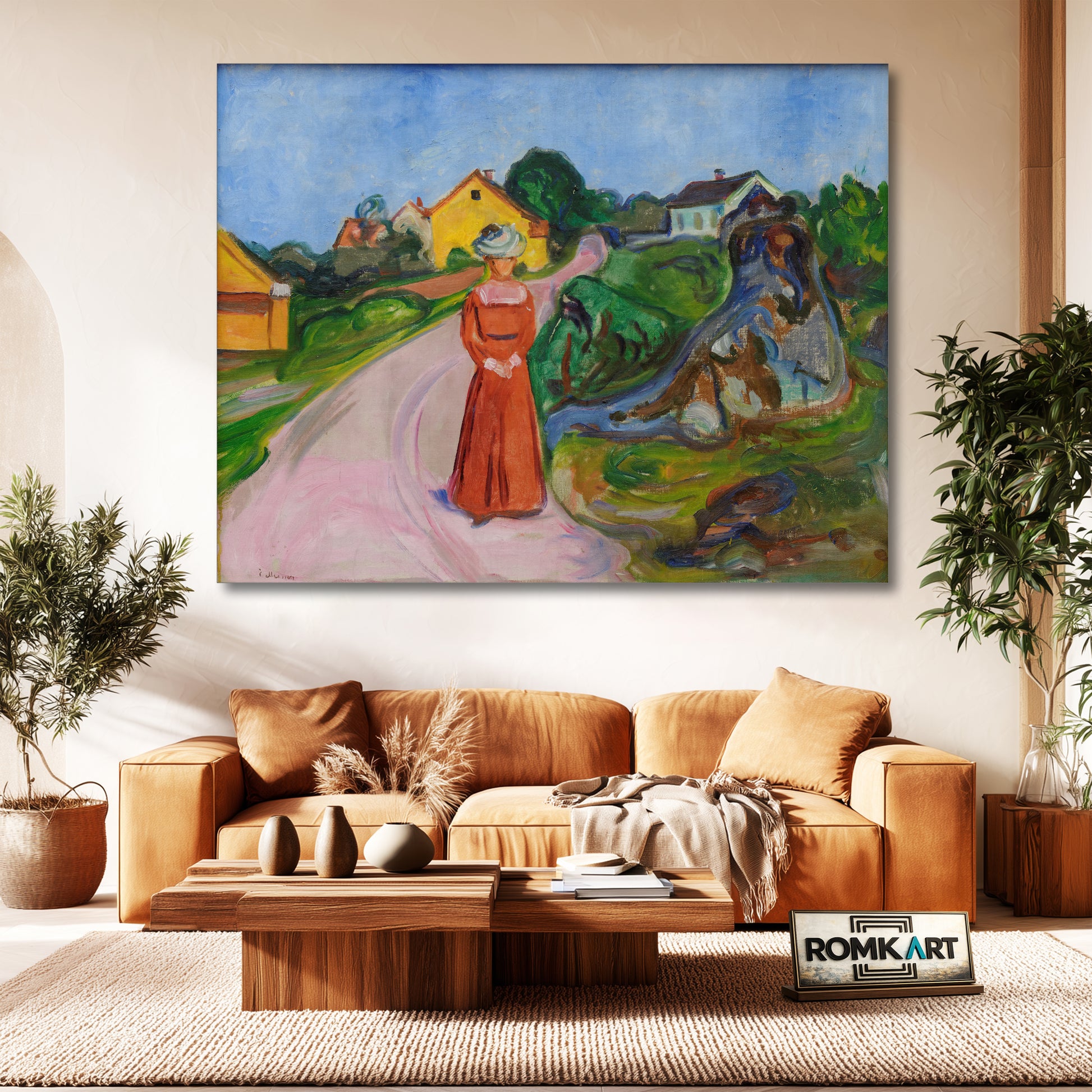 Edvard Munch Woman In Red Dress 1902-03 – Reproduction