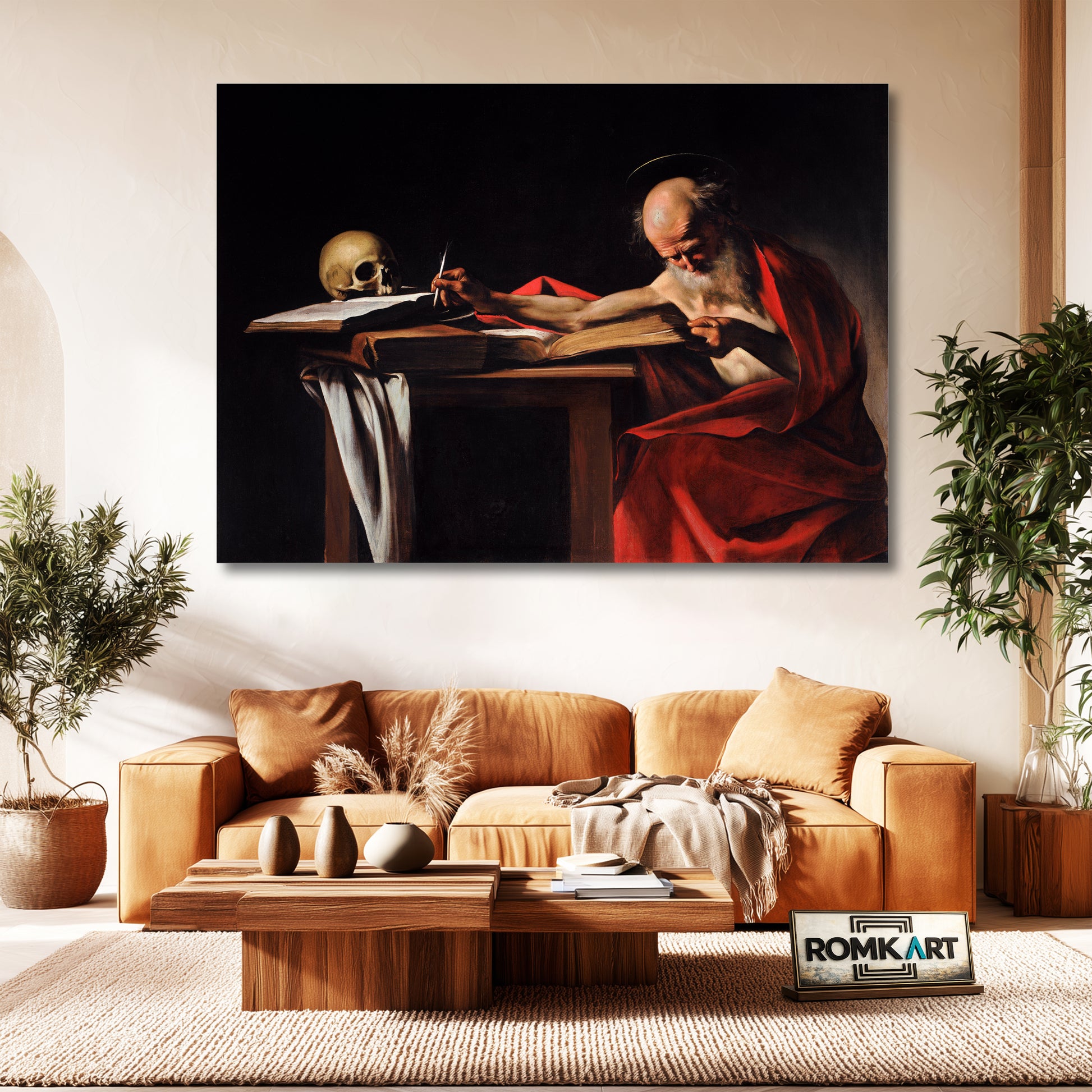 Caravaggio Saint Jerome Writing 1605-06 – Reproduction