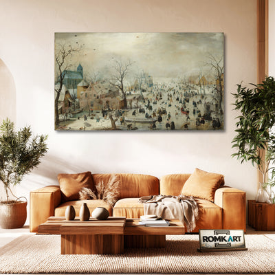 Hendrick Avercamp Winter Landscape With Ice Skaters 1608 – Reproduction