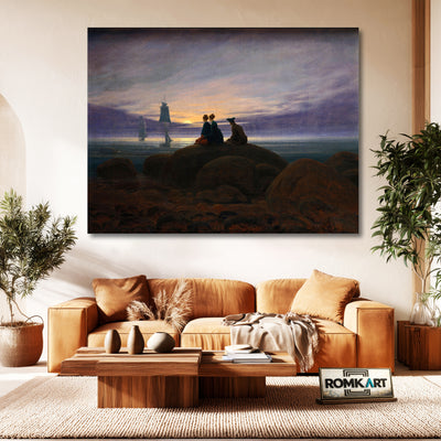 Caspar David Friedrich Moonrise Over The Sea 1822 – Reproduction