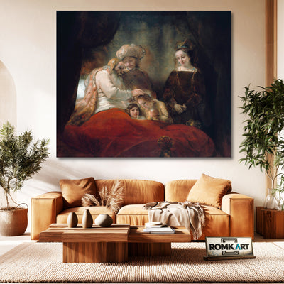 Rembrandt Jacob Blessing The Sons Of Joseph 1656 – Reproduction