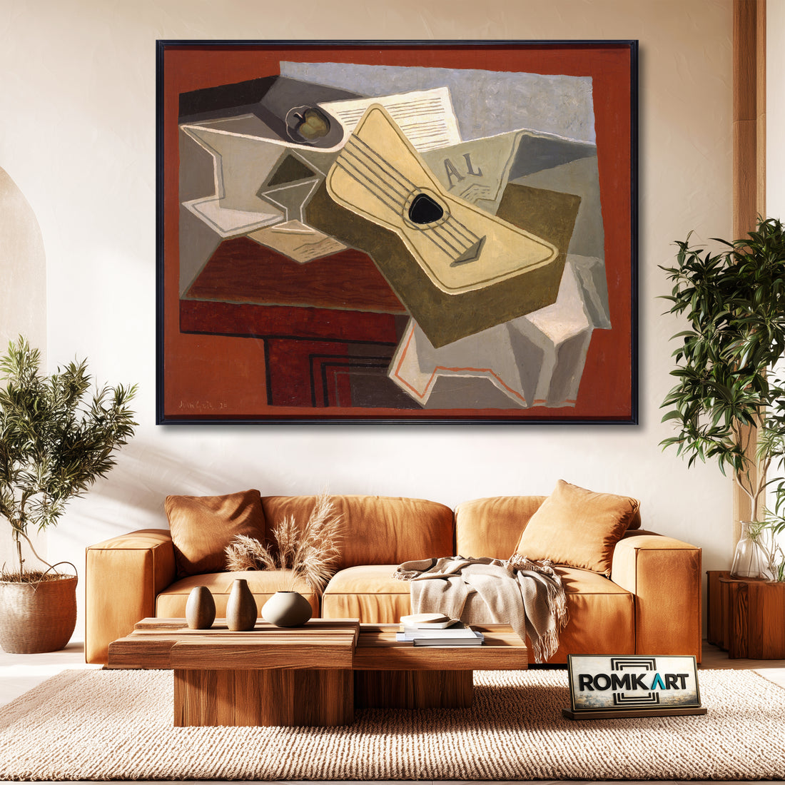 Juan Gris - Guitar And Newspaper 1925 Cubism – Reproduction