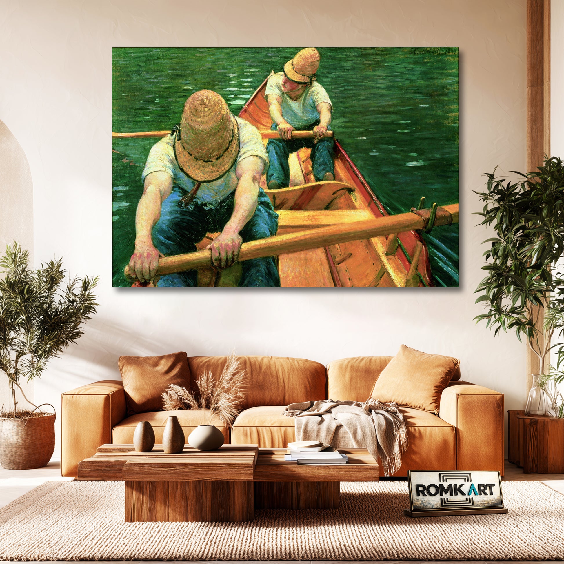 Gustave Caillebotte Oarsmen Rowing On The Yerres 1877 – Reproduction