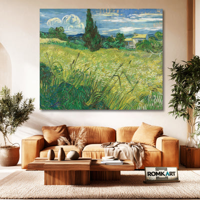 Vincent Van Gogh Green Wheat Field With Cypress 1889 – Reproduction