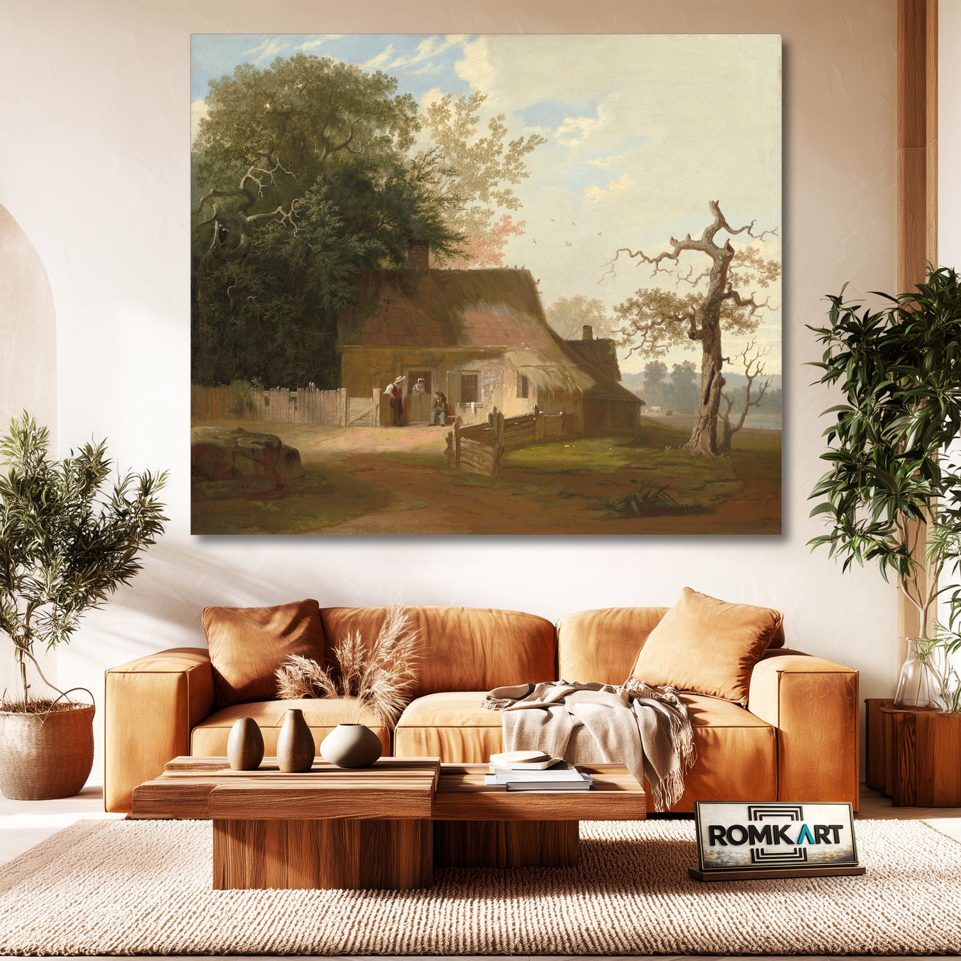 George Caleb Bingham Cottage Scenery 1845 – Reproduction