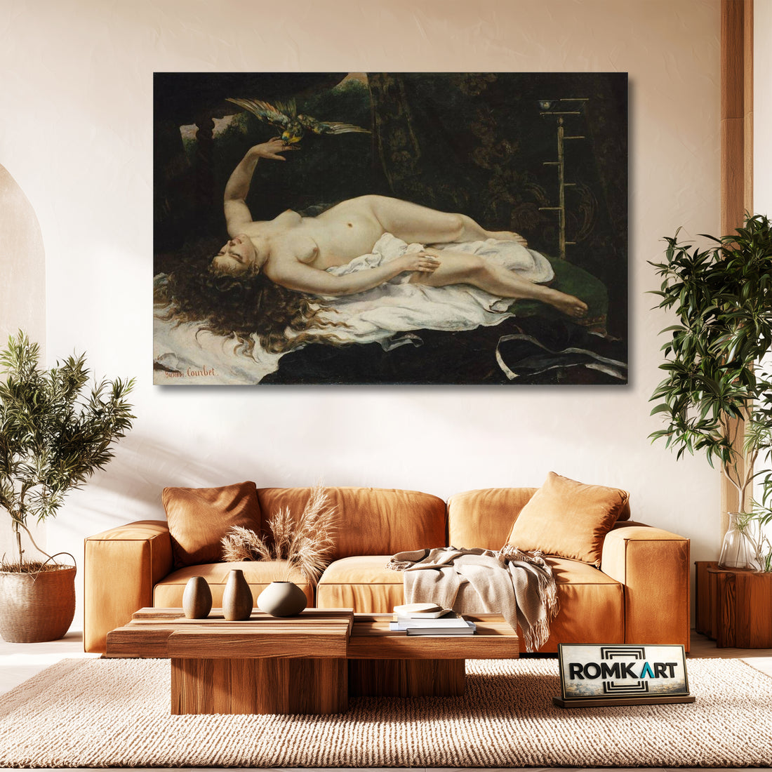 Gustave Courbet Woman With A Parrot 1866 – Reproduction