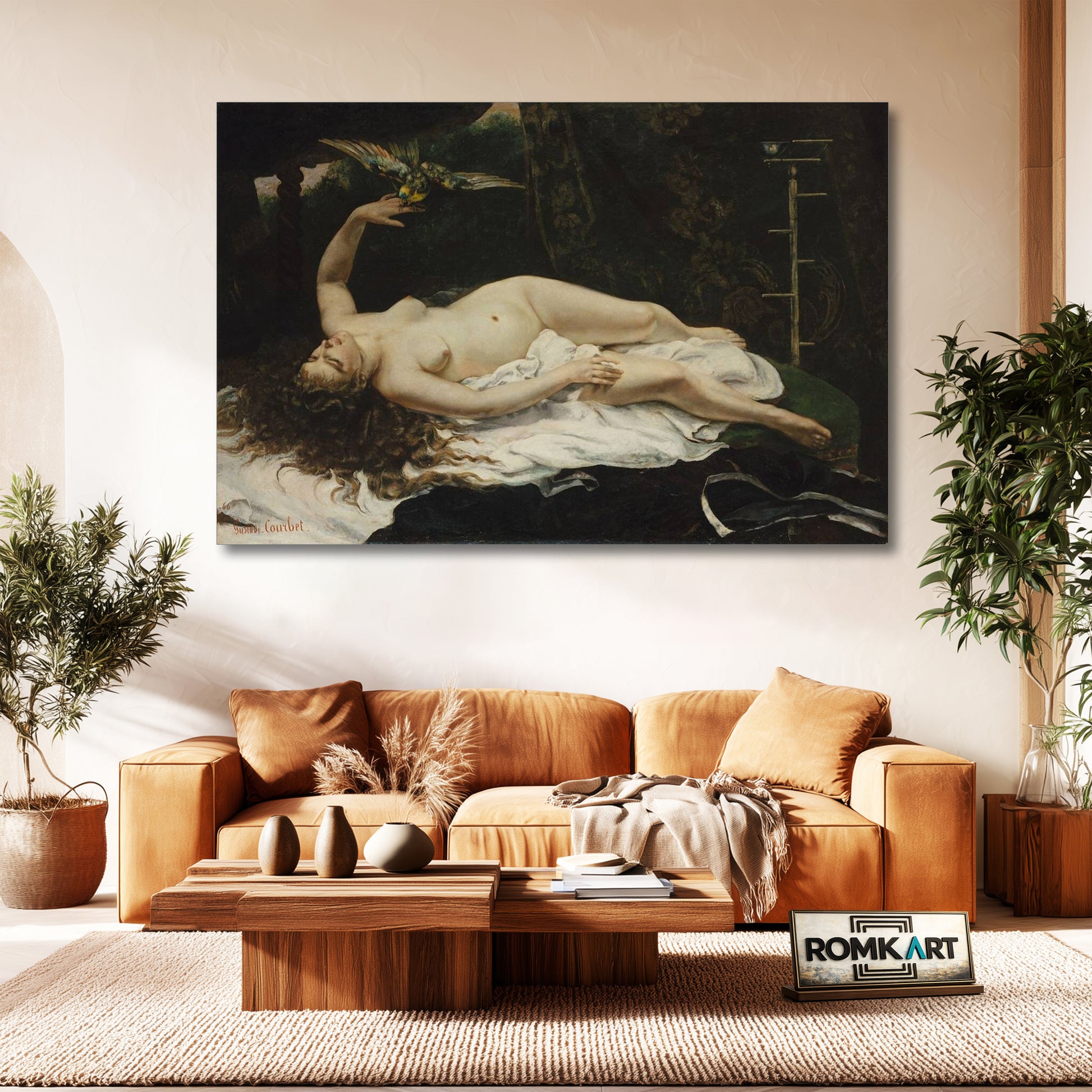 Gustave Courbet Woman With A Parrot 1866 – Reproduction