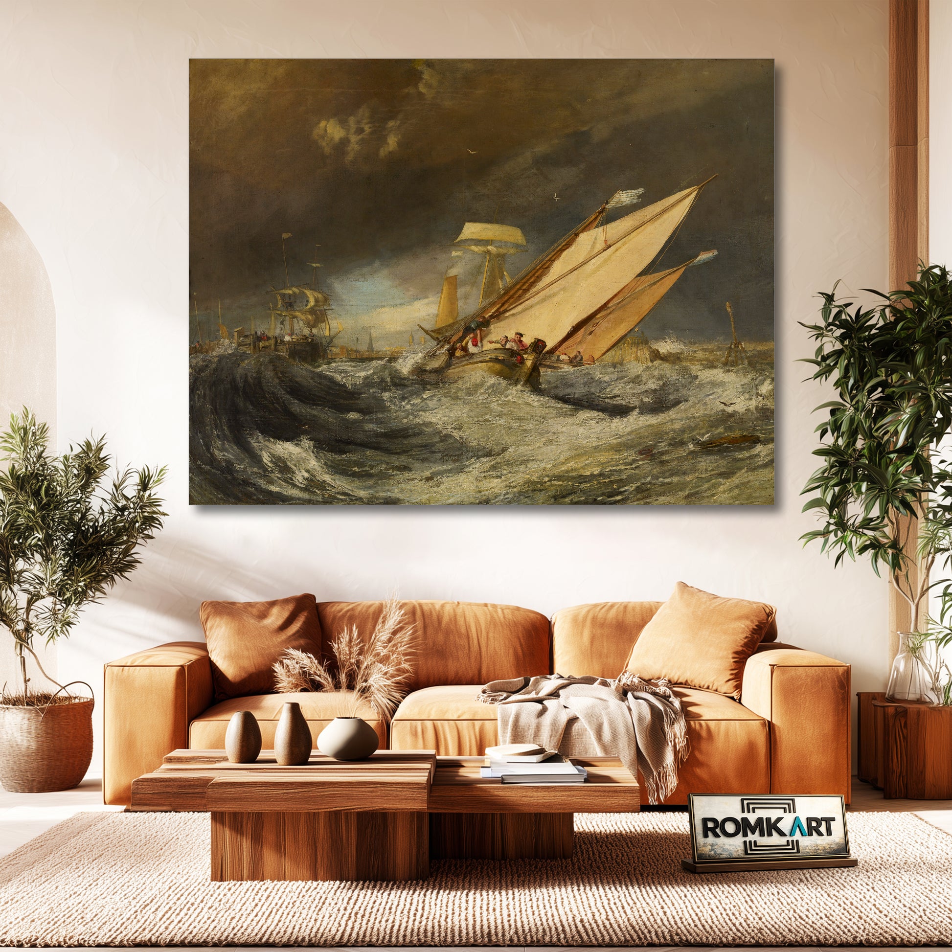 William Turner Fishing Boats Entering Calais Harbor C 1803 – Reproduction
