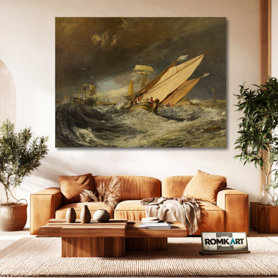 William Turner Fishing Boats Entering Calais Harbor C 1803 – Reproduction