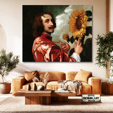 Anthony Van Dyck Self-portrait With A Sunflower 1633 – Reproduction