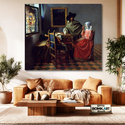 Johannes Vermeer The Glass Of Wine 1660 – Reproduction