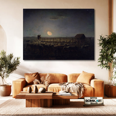 Jean-francois Millet The Sheepfold Moonlight – Reproduction