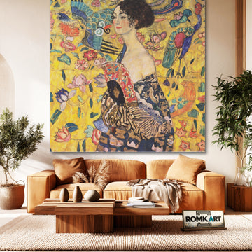 Gustav Klimt Lady With A Fan 1917-18 – Reproduction