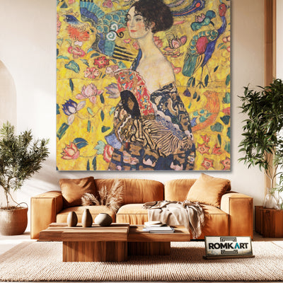 Gustav Klimt Lady With A Fan 1917-18 – Reproduction
