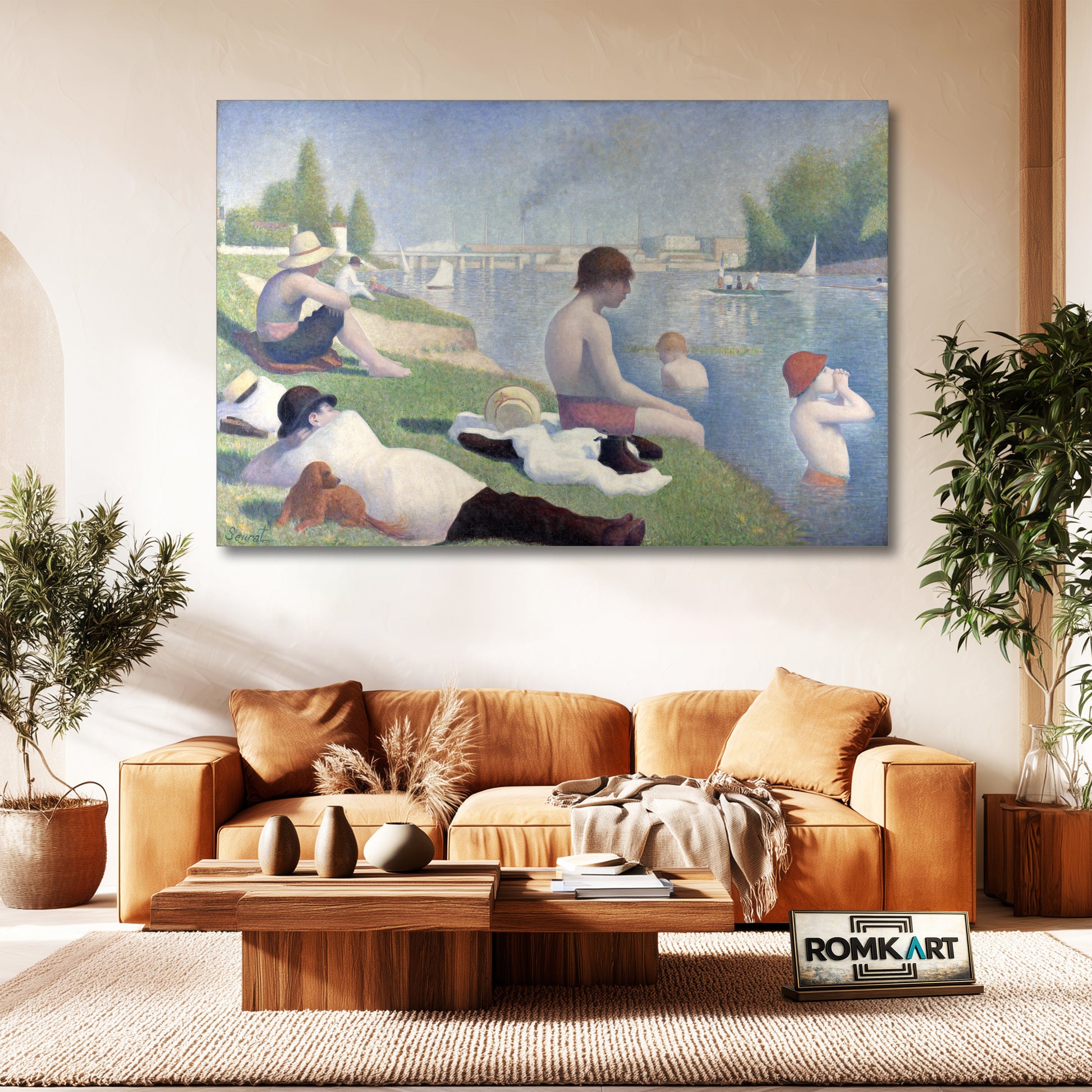 Georges Seurat Bathers At Asnires 1884-1887 – Reproduction