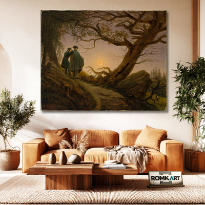 Caspar David Friedrich Two Men Contemplating The Moon 1825 – Reproduction