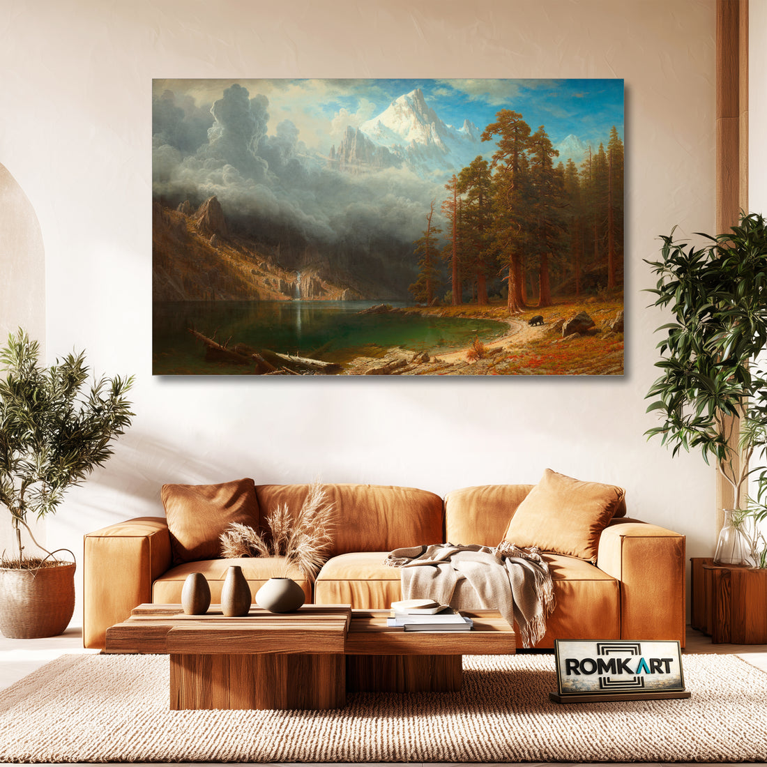 Albert Bierstadt Mount Corcoran 1876-1877 - Reproduction by RomKart - Hand-Painted Oil Painting