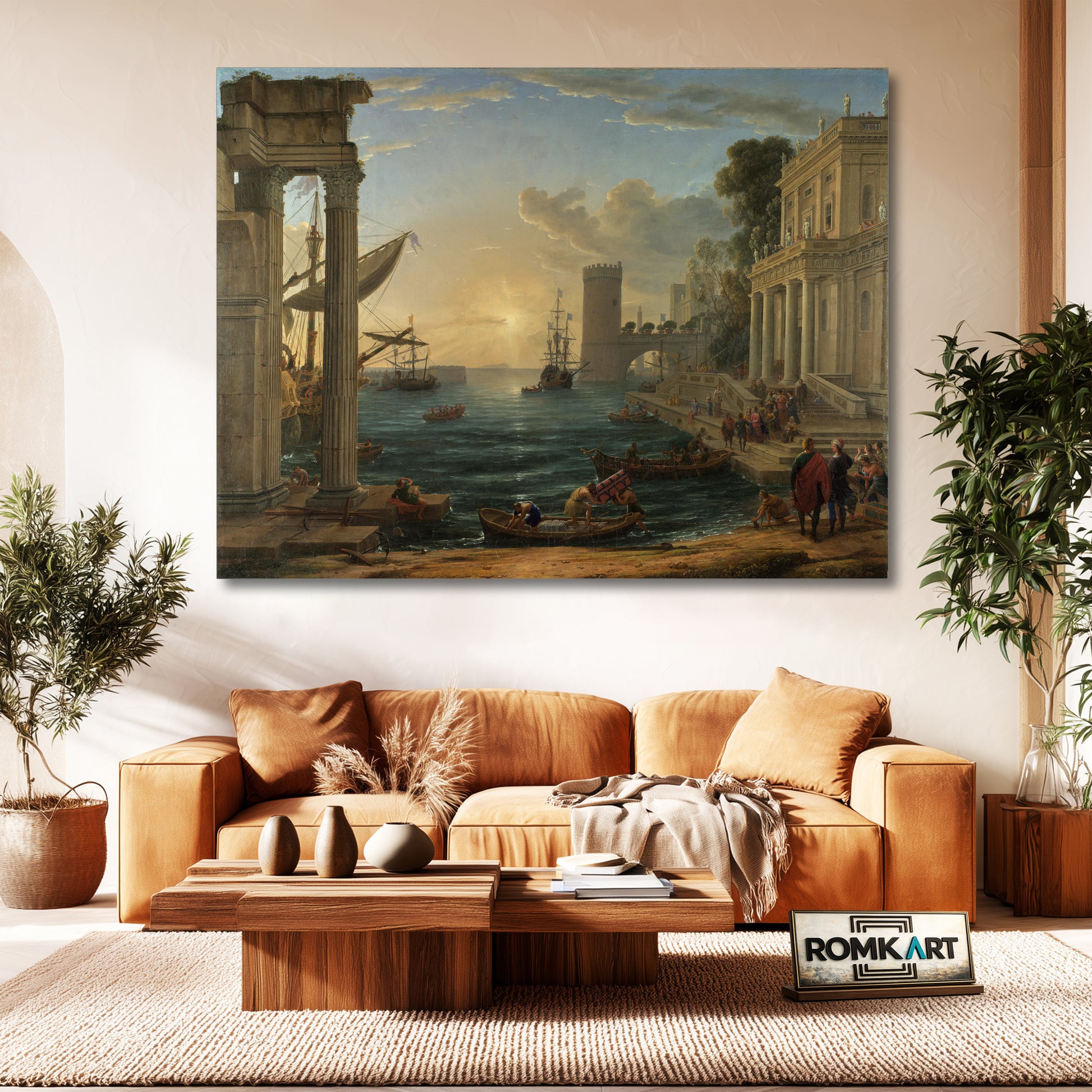 Claude Lorrain Seaport With The Embarkation Of The Queen Of Sheba 1648 – Reproduction