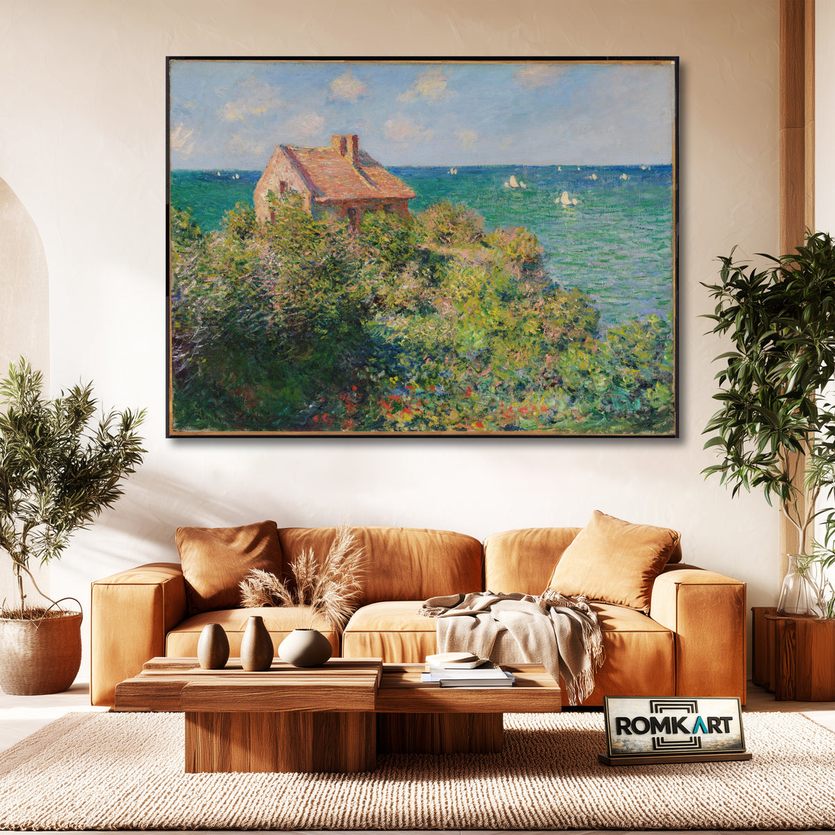 Claude Monet Fisherman Cottage On The Cliffs At Varengeville – Reproduction